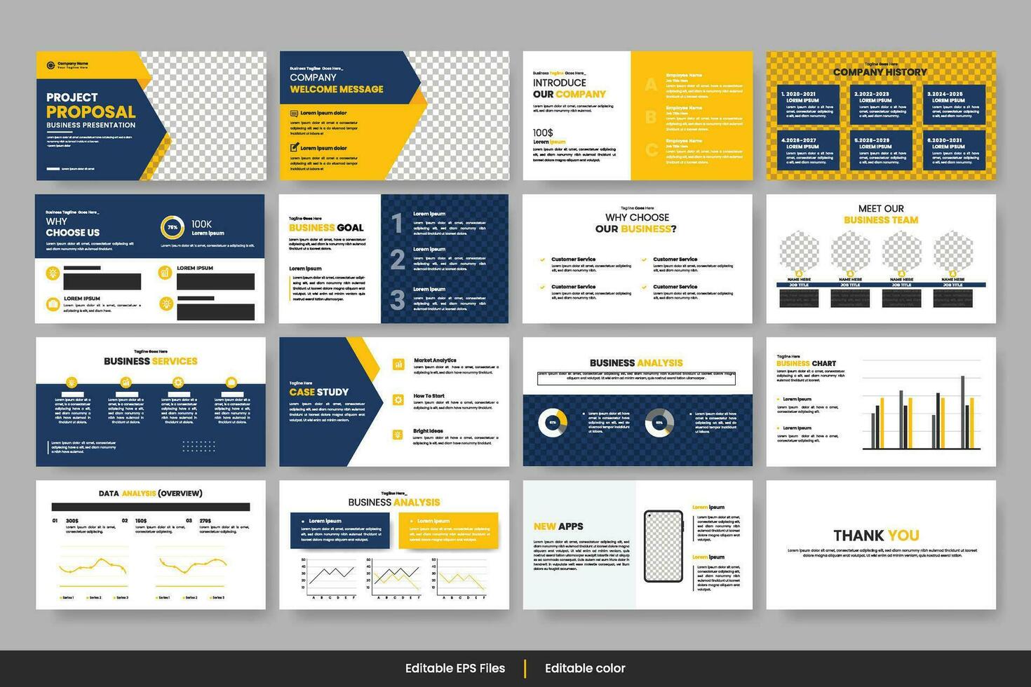 vector zakelijke bedrijf presentatie en bedrijf portefeuille, profiel ontwerp, project rapport, zakelijke profiel