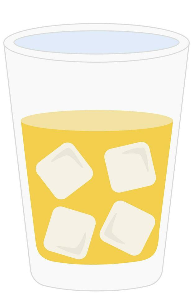 oranje sap in een glas. vector