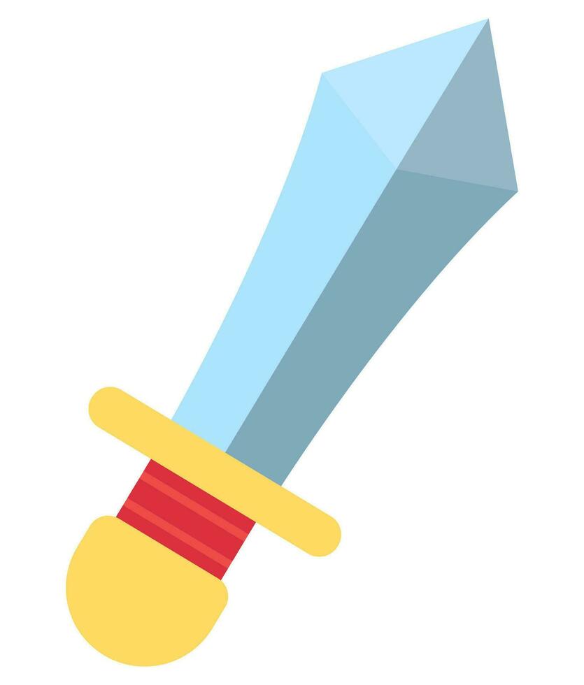 tekenfilm speelgoed- blauw zwaard. vector