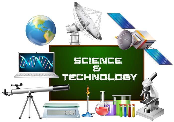 Wetenschap en technologie apparatuur vector