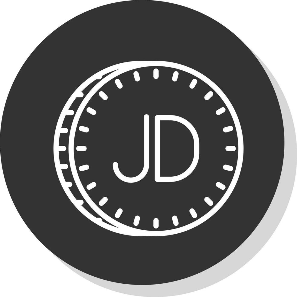 Jordaans dinar vector icoon ontwerp