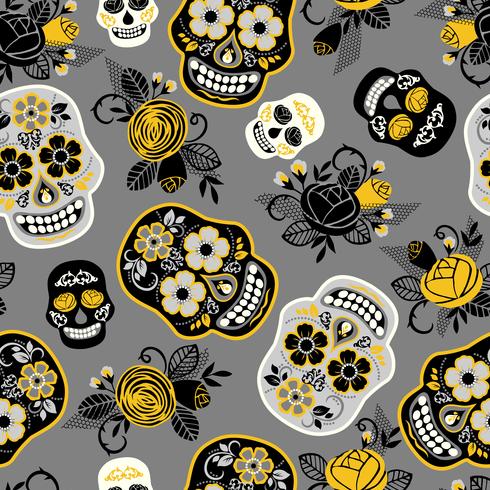 Dia de los muertos. Dag van de Doden. Naadloos patroon. vector