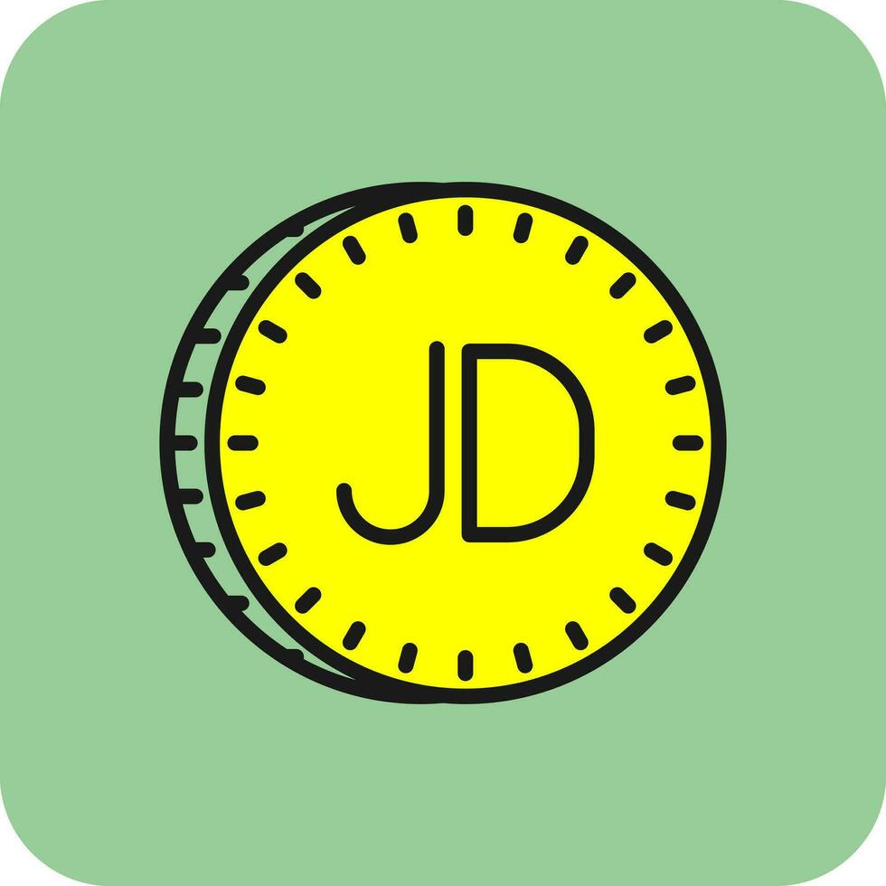 Jordaans dinar vector icoon ontwerp