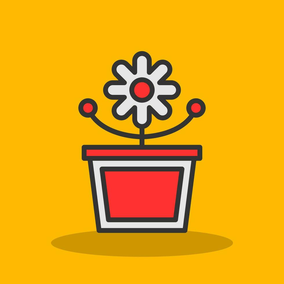 bloem pot vector icoon ontwerp