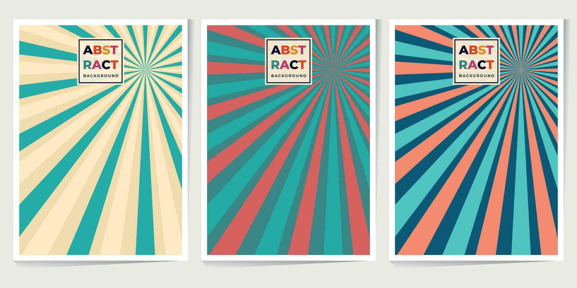 abstract groovy naadloos patroon. zonnestraal, wervelen, geometrisch, golven met grappig gelukkig madeliefje retro kleur voor wijnoogst gevoel poster. vlak vector achtergrond geïsoleerd.