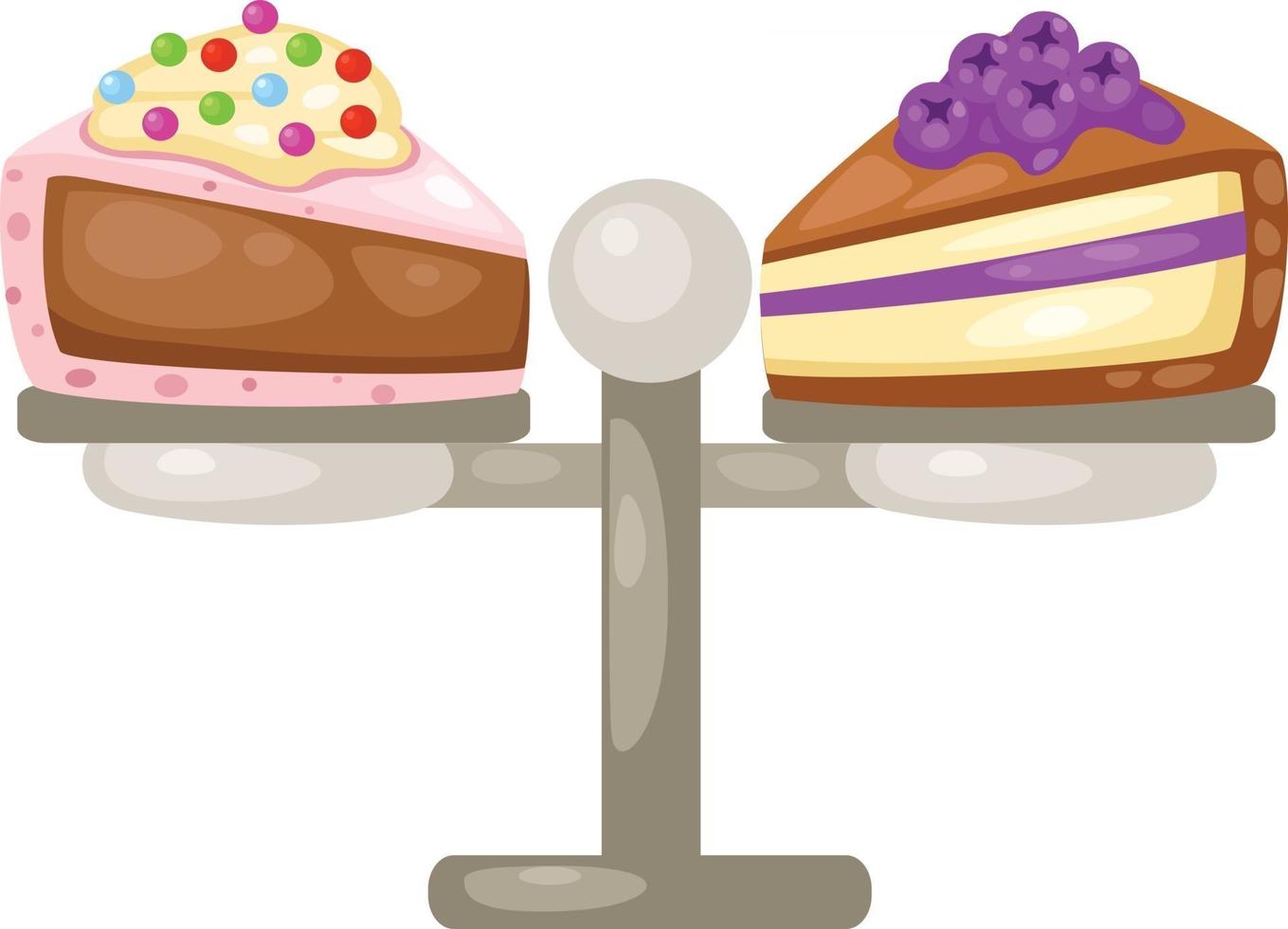 illustratie van geïsoleerde cup cake vector