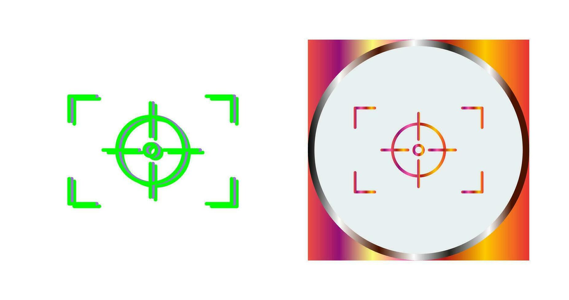 uniek focus horizontaal vector icoon