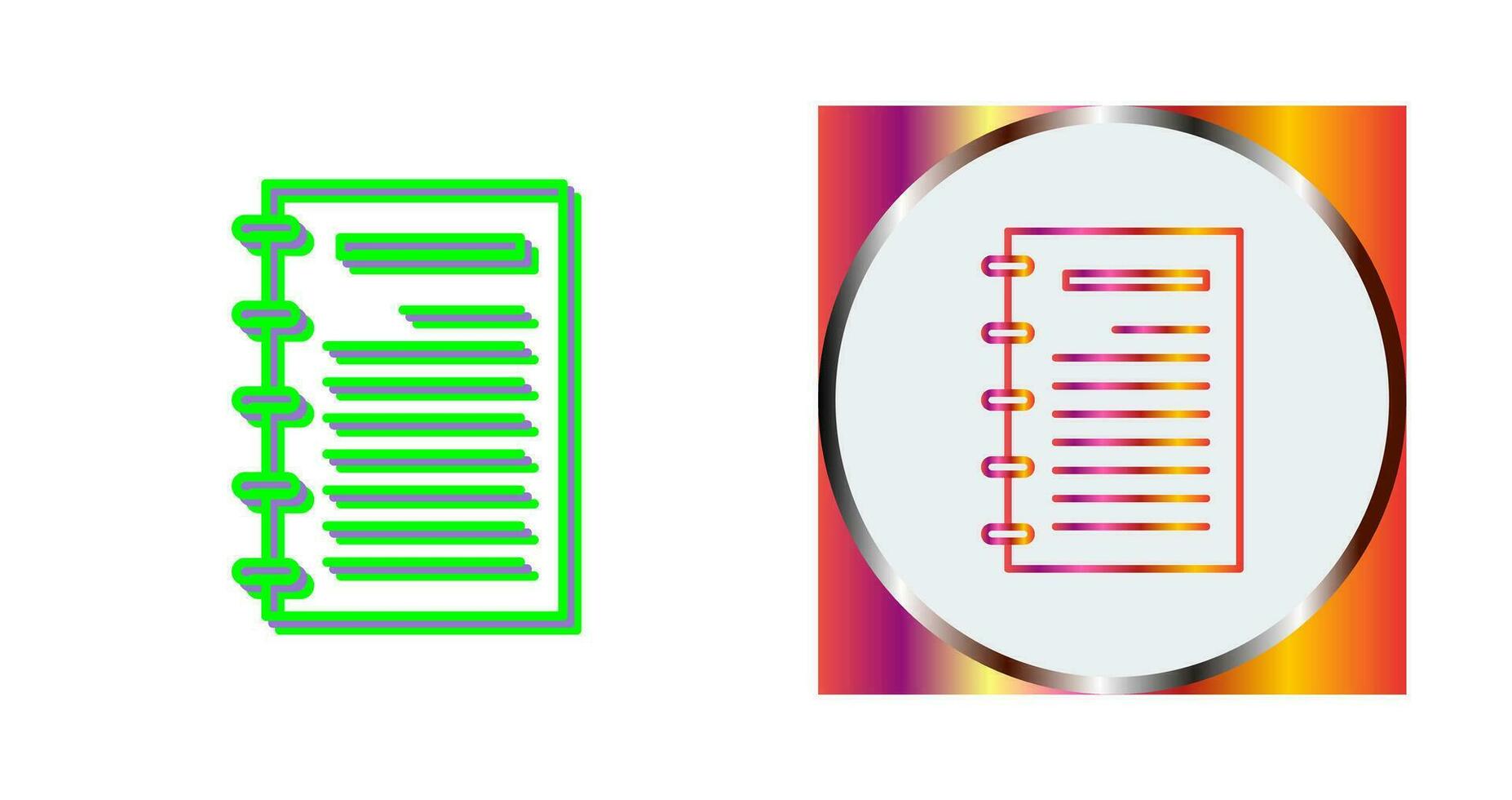 kladblok vector icoon