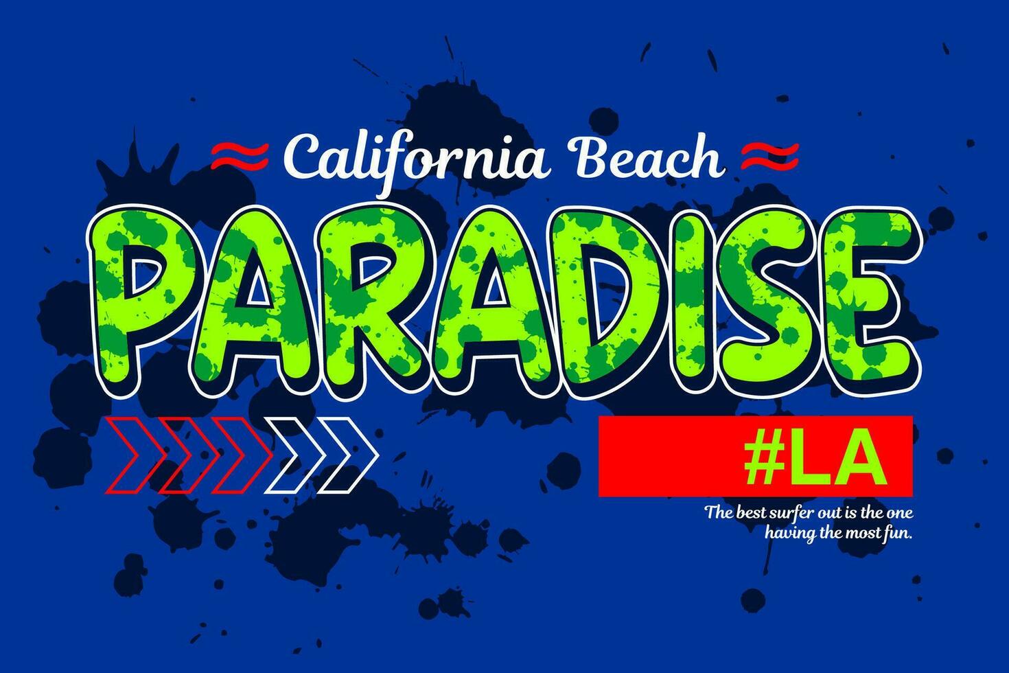 paradijs typografie slogan, voor t-shirt, affiches, etiketten, enz. vector