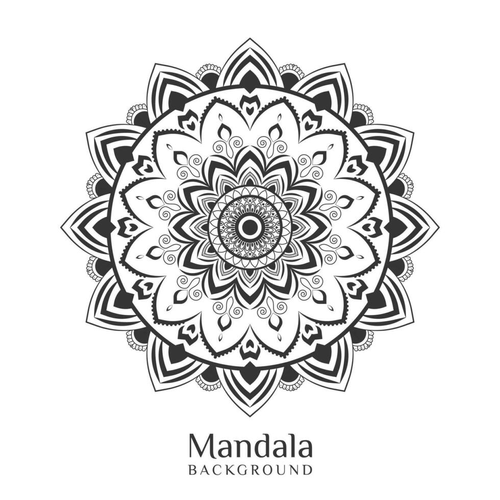elegant creatief mandala in schets ontwerp vector
