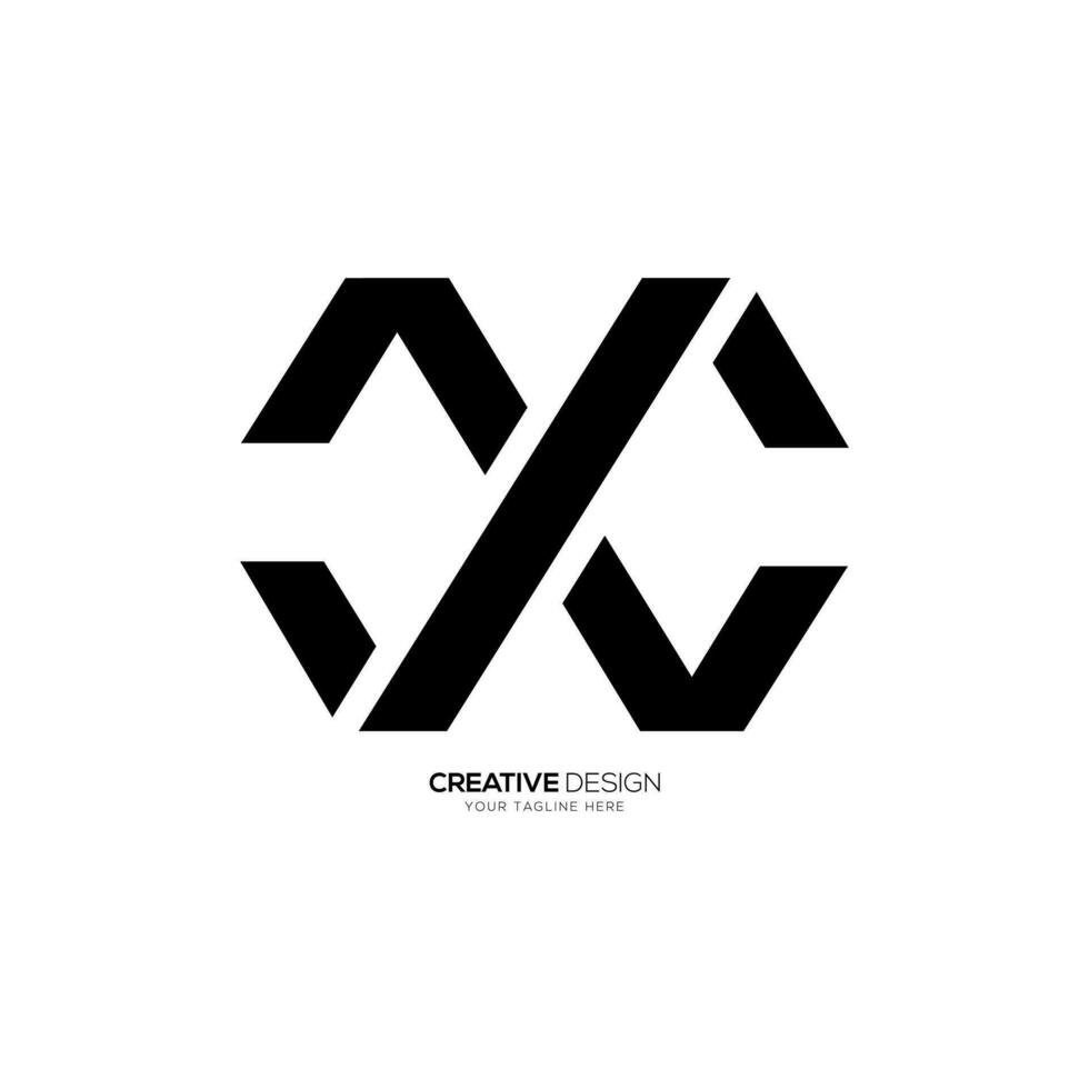 brief s X z eerste uniek vorm modern abstract monogram logo ontwerp concept vector