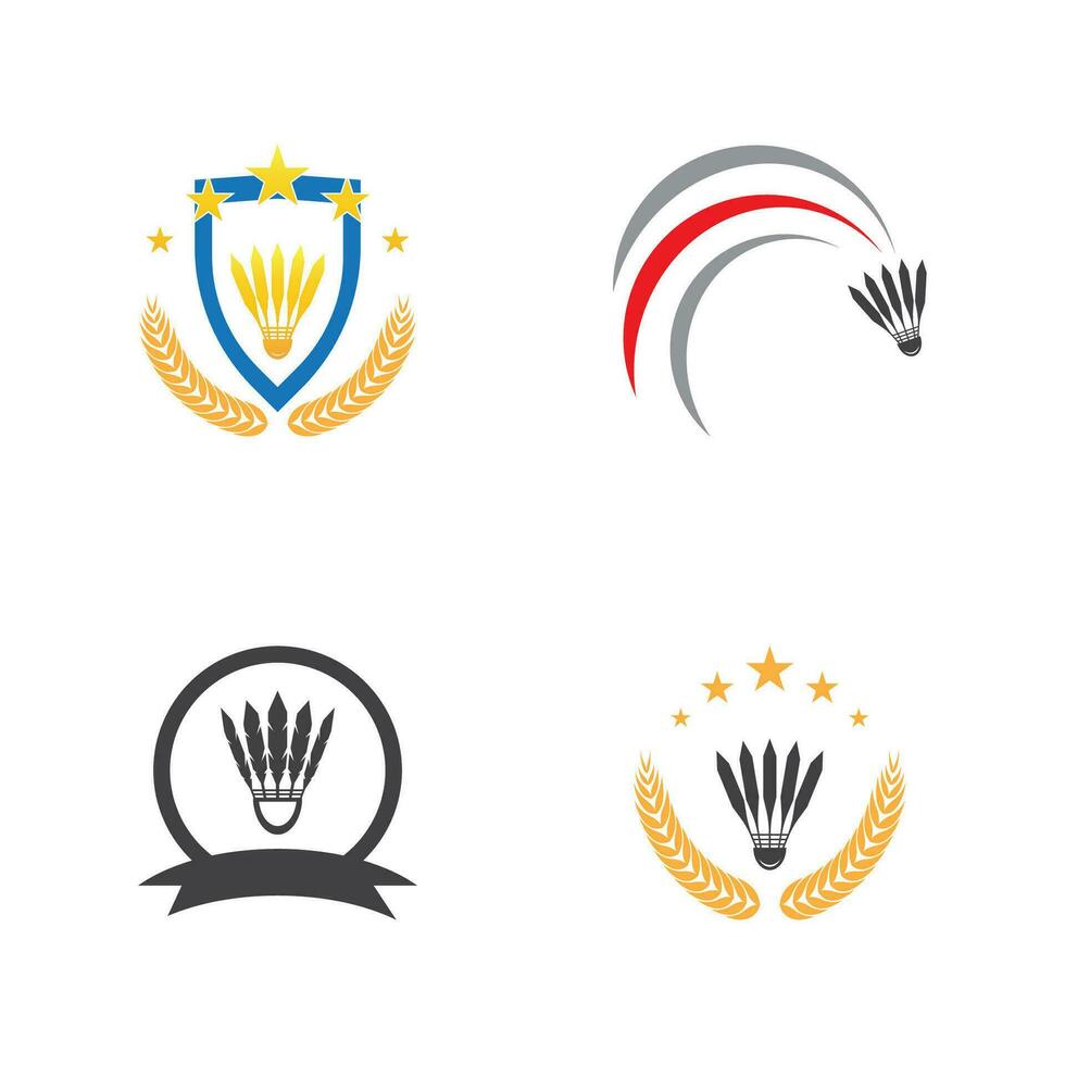 badminton sport icoon en symbool vector sjabloon illustratie