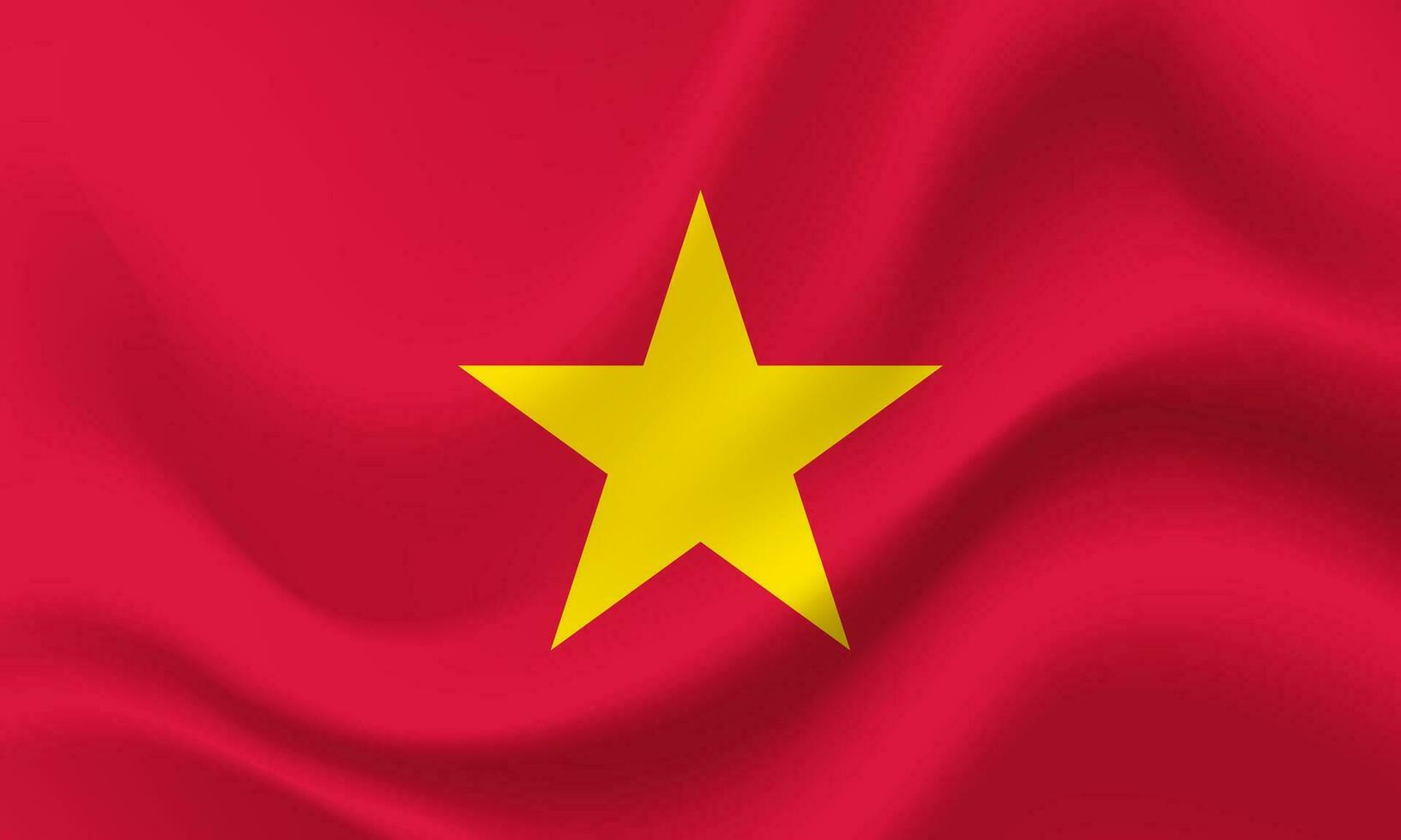 zwaaide Vietnam vlag. Vietnam vlag. vector embleem van Vietnam