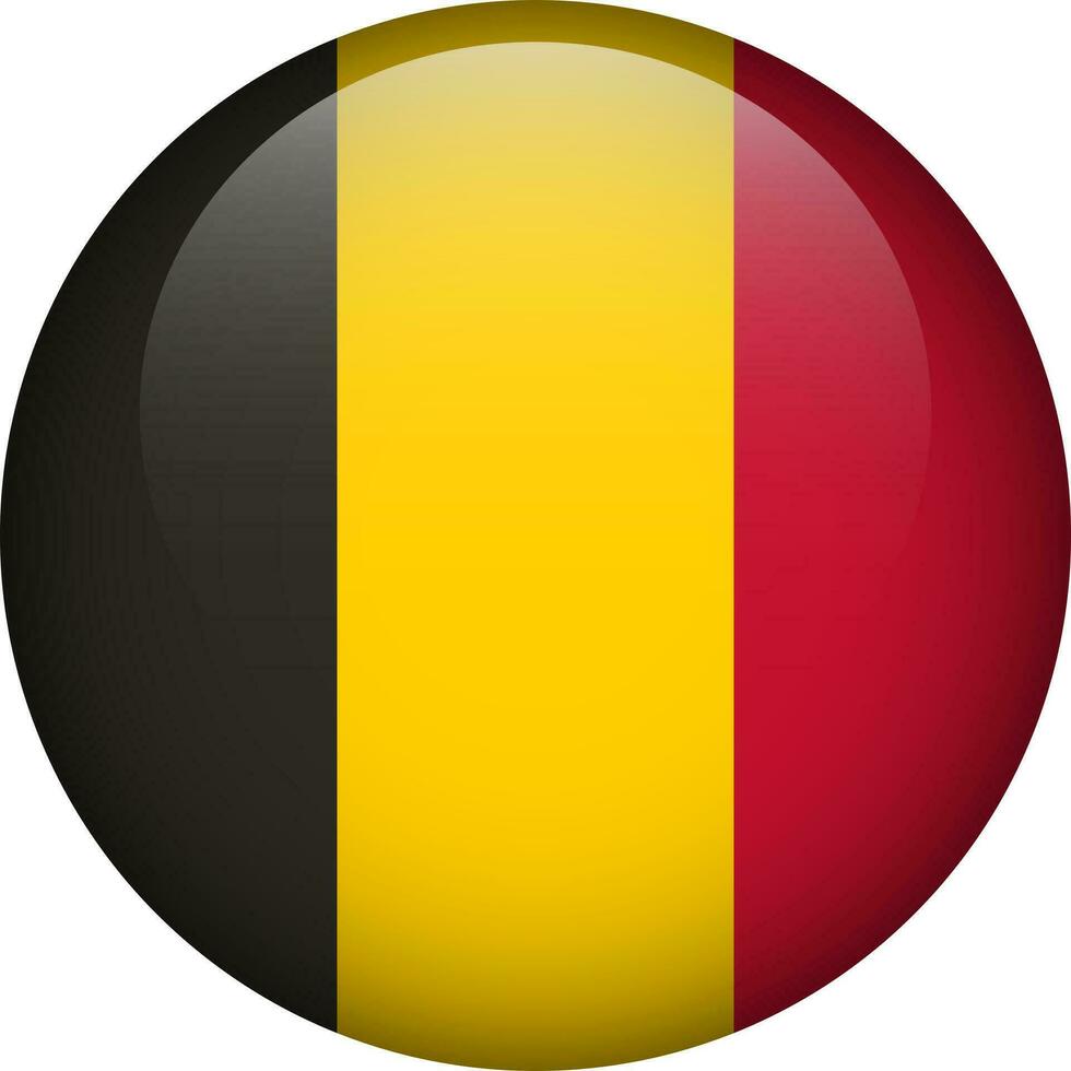 belgie vlag knop. embleem van belgië. vector vlag, symbool. kleuren en proportie correct.