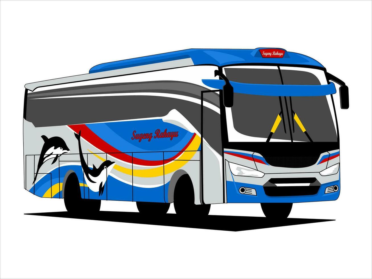 vector replica van Indonesisch bus vervoer, bron van sr Gefeliciteerd
