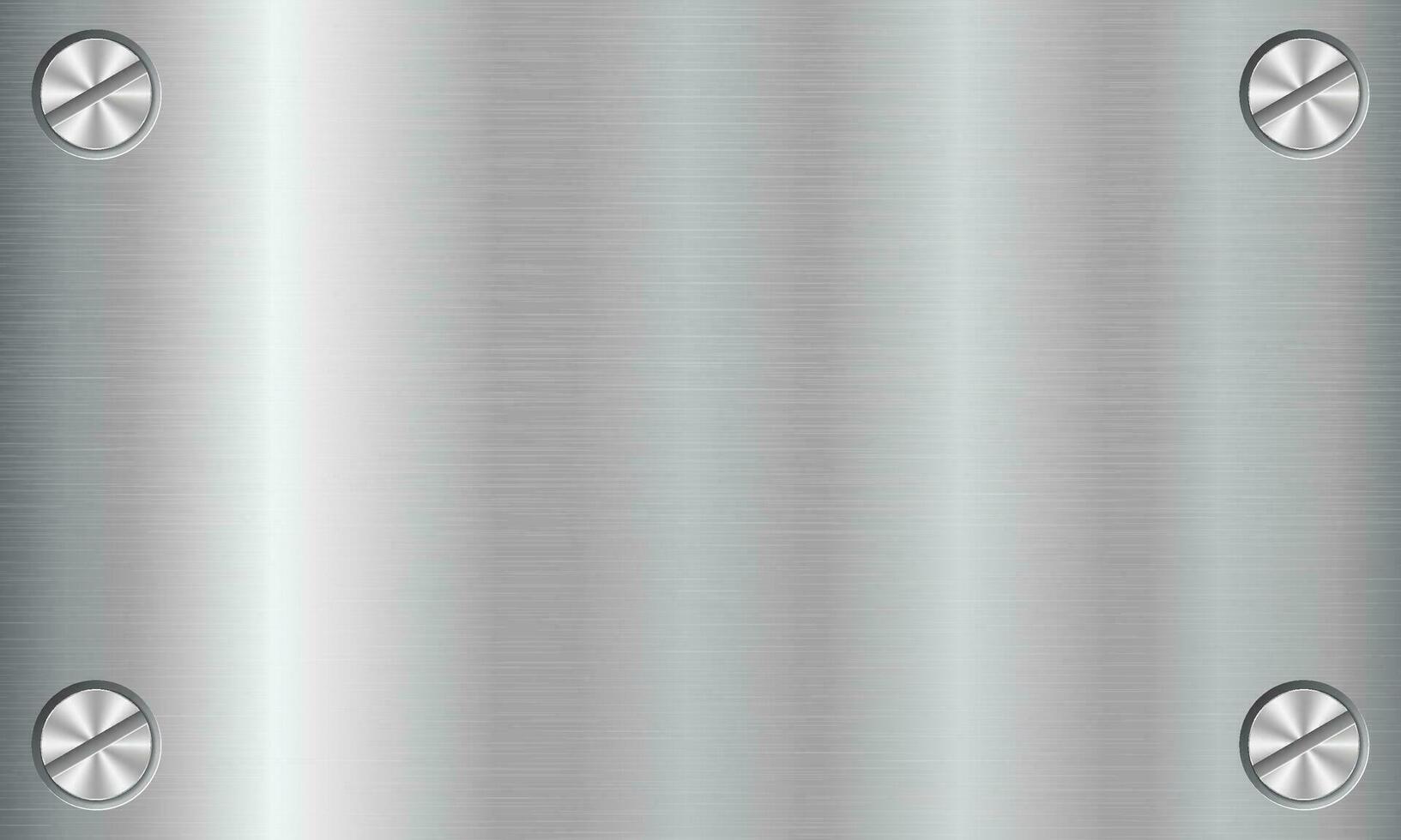 zilver metaal structuur achtergrond met schroeven. aluminium bord met schroeven. staal achtergrond. vector illustratie