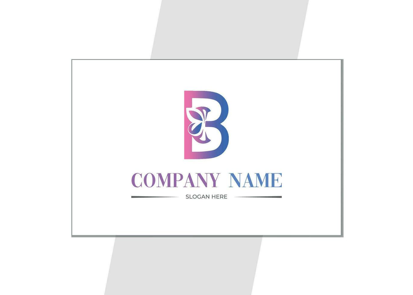 b brief logo ontwerp sjabloon voor huidsverzorging bedrijf., vector