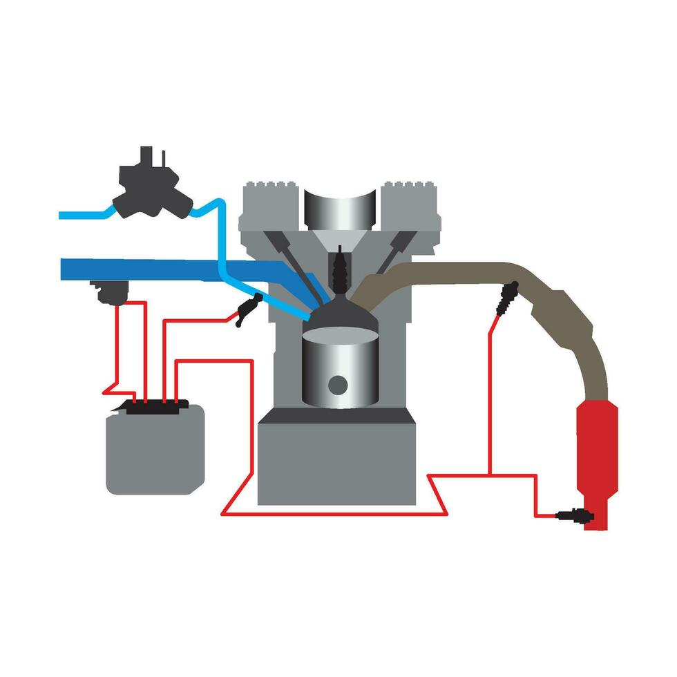 elektronisch brandstof injectie icoon vector