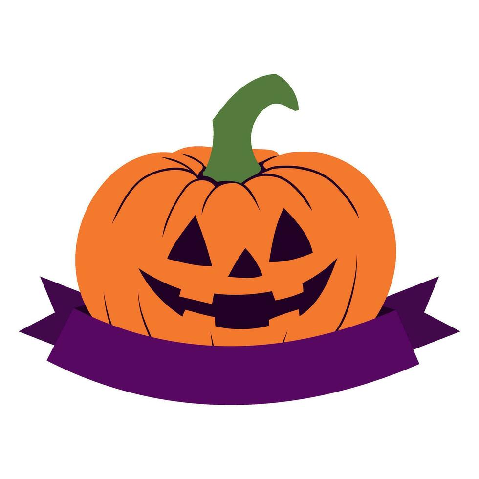 halloween vlak ontwerp insigne vector