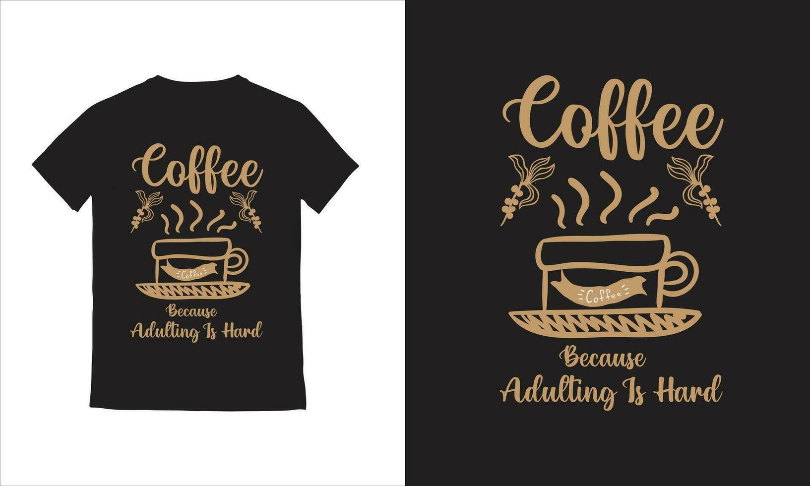 koffie t-shirt ontwerp typografie koffie kop t-shirt vector sjabloon,