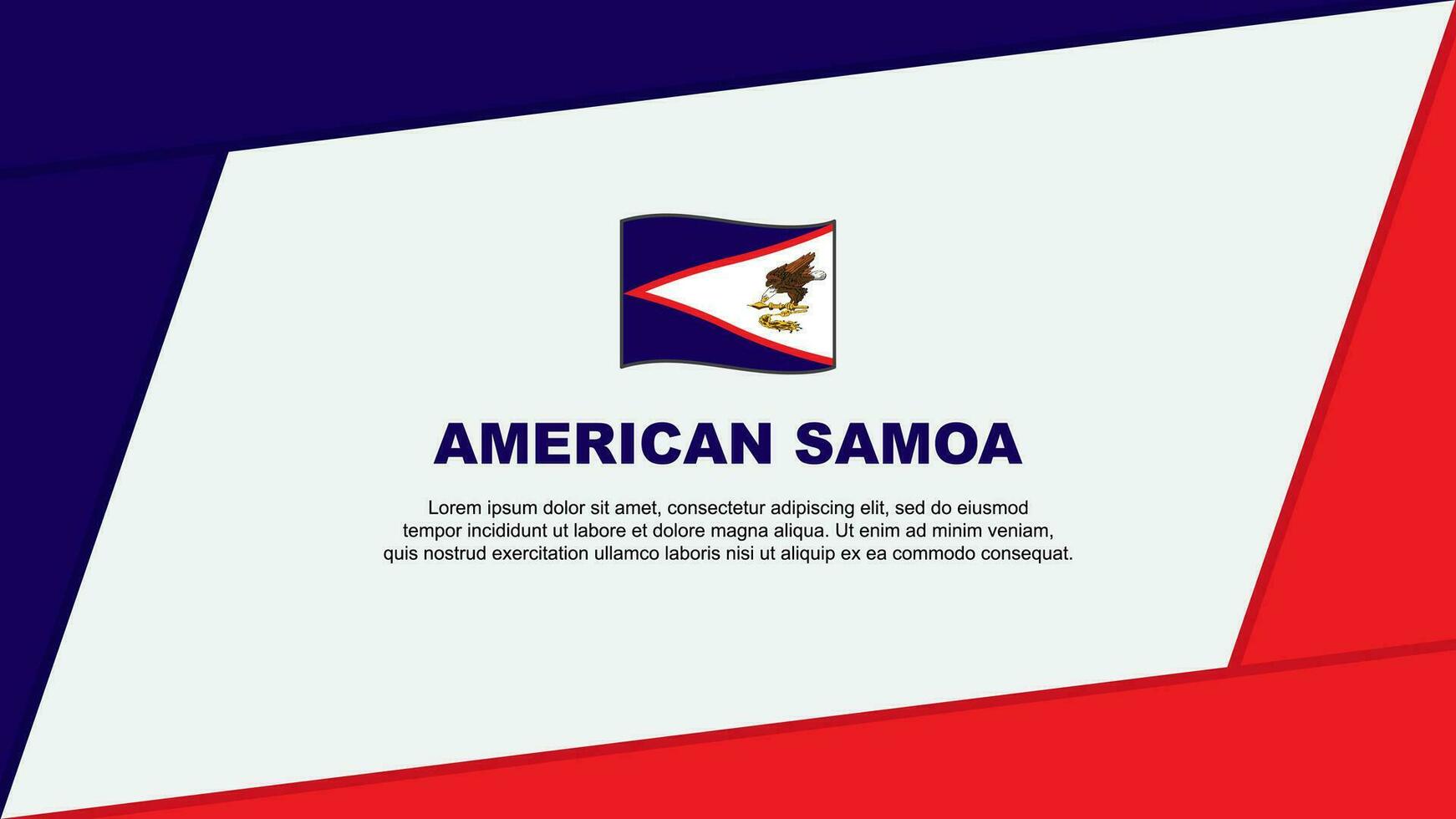 Amerikaans Samoa vlag abstract achtergrond ontwerp sjabloon. Amerikaans Samoa onafhankelijkheid dag banier tekenfilm vector illustratie. Amerikaans Samoa banier