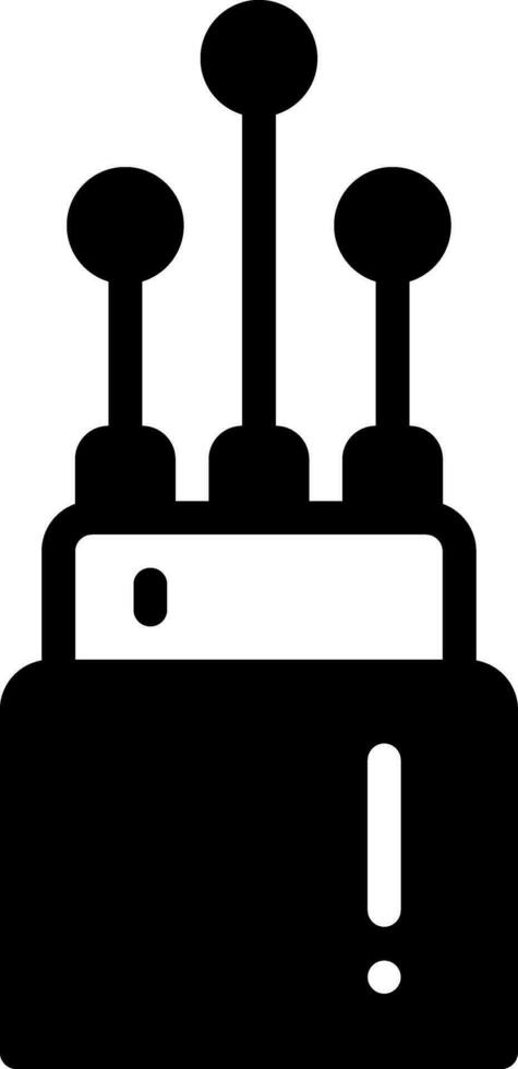 solide icoon voor vezel vector