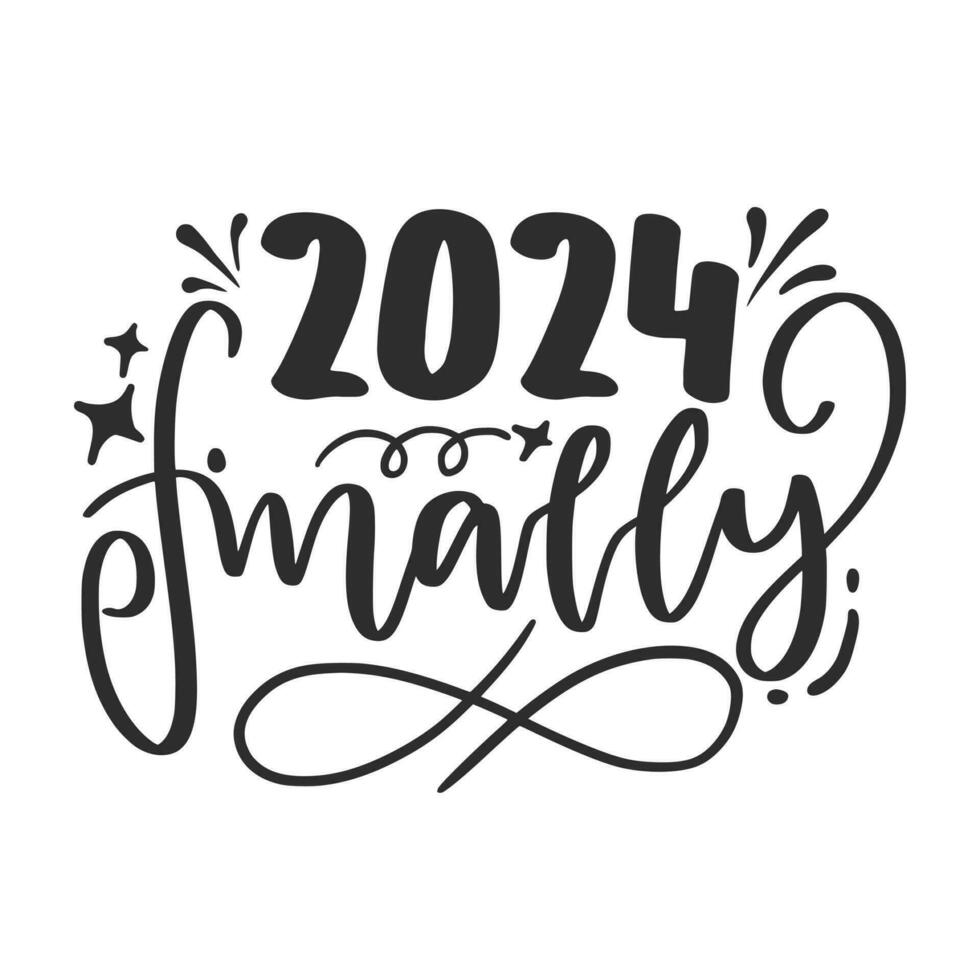 gelukkig nieuw jaar 2024 ontwerp. nieuw jaar belettering. premie vector ontwerp voor poster, banier, groet en nieuw jaar 2024 viering.