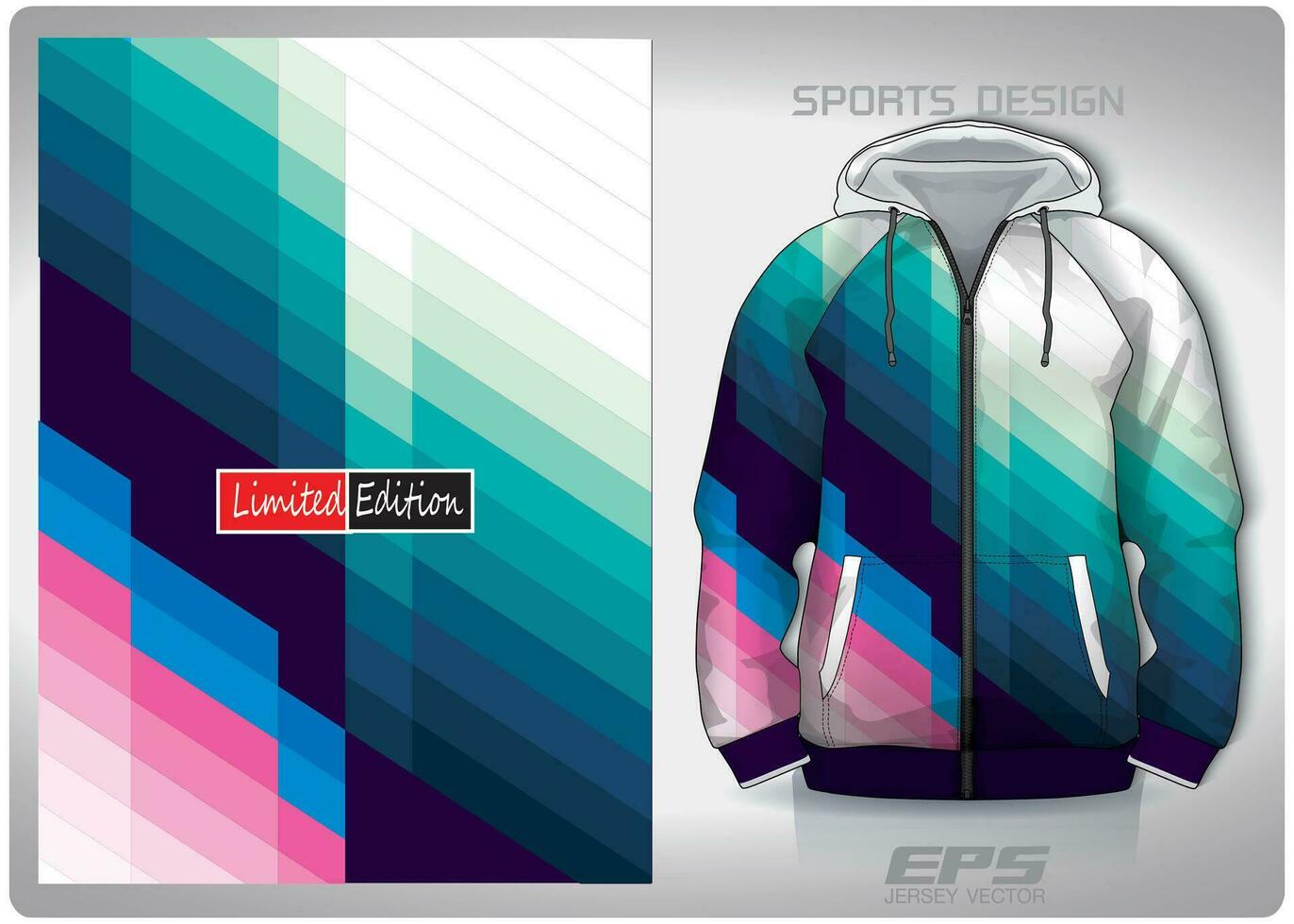 vector sport- overhemd achtergrond afbeelding.groen Purper roze helling reflectie patroon ontwerp, illustratie, textiel achtergrond voor sport- lang mouw capuchon, Jersey capuchon