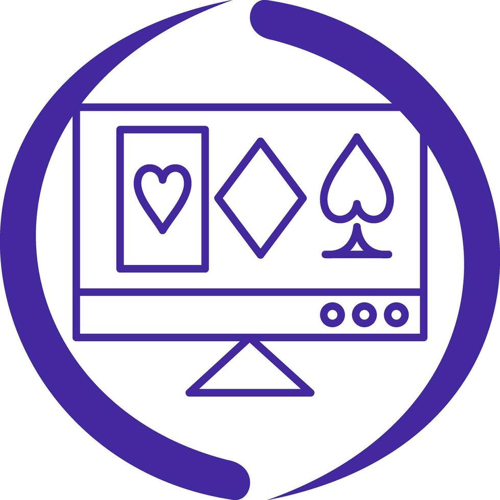 online het gokken vector icoon