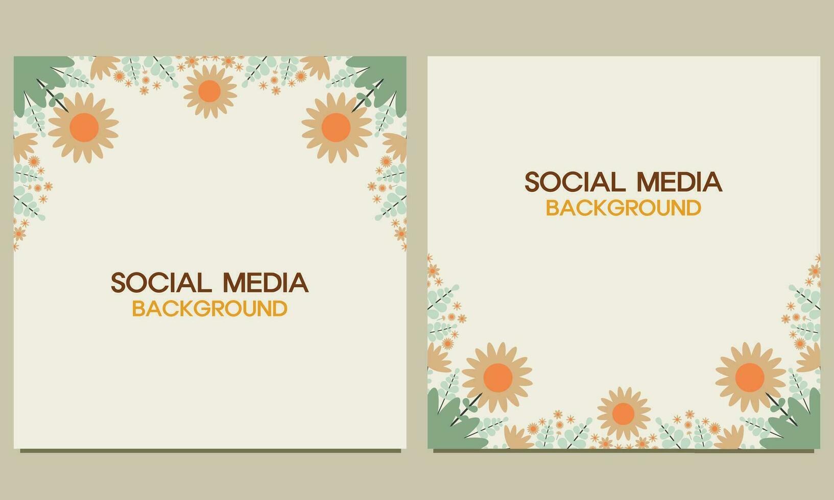 sociaal media post achtergrond met natuurlijk bloemen ornament. geschikt voor sociaal media na, banier ontwerp en internet advertenties. vector