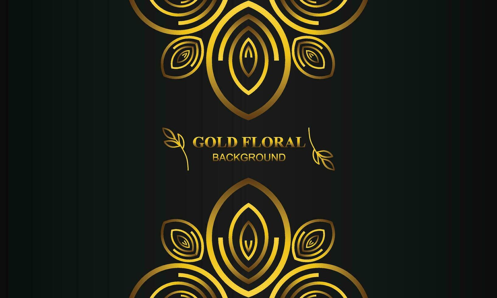 elegant goud bloemen achtergrond met bloemen en blad ornament vector