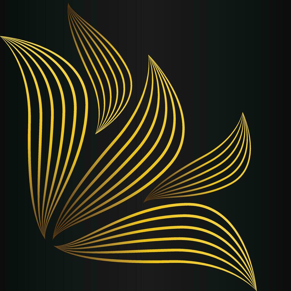 luxe elegant goud bloemen kader grens decoratie vector
