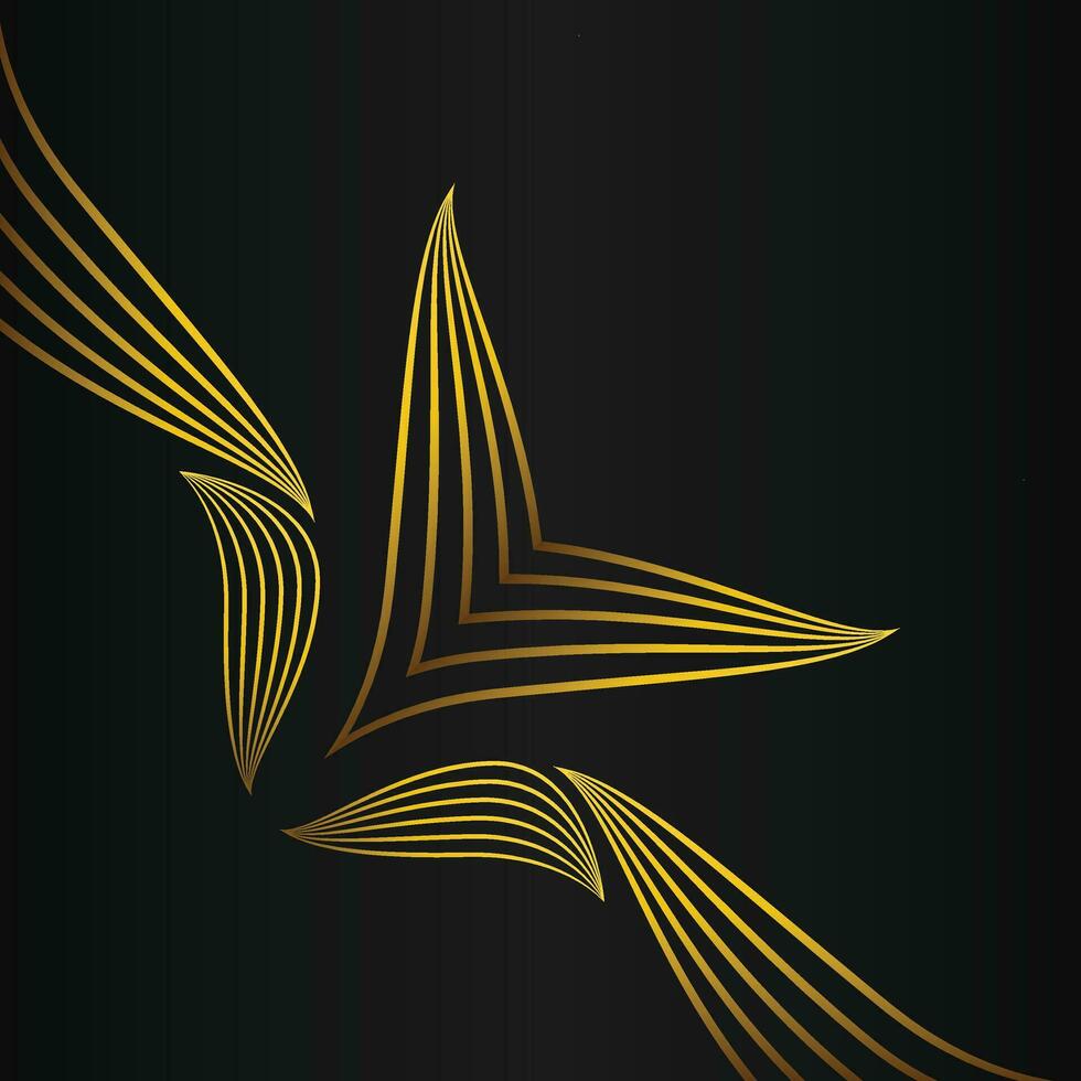 luxe elegant goud bloemen kader grens decoratie vector