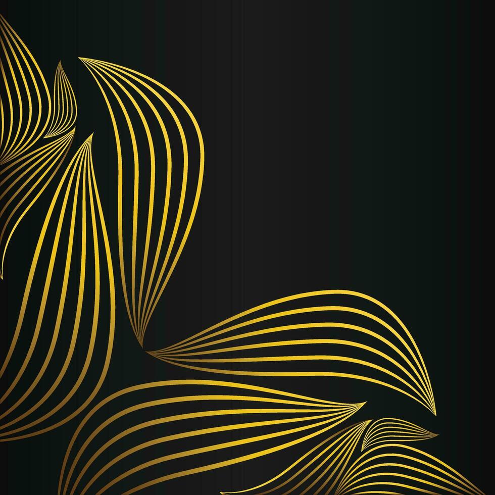 luxe elegant goud bloemen kader grens decoratie vector