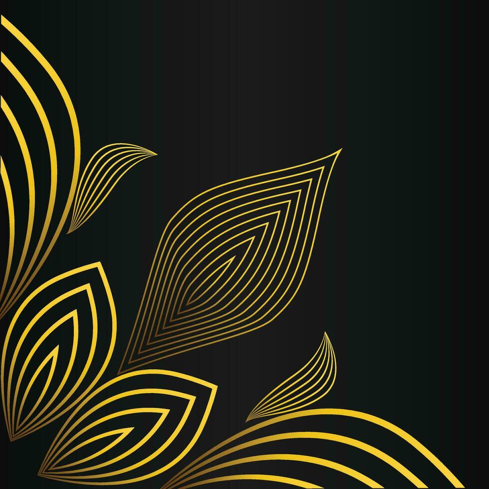 luxe elegant goud bloemen kader grens decoratie vector