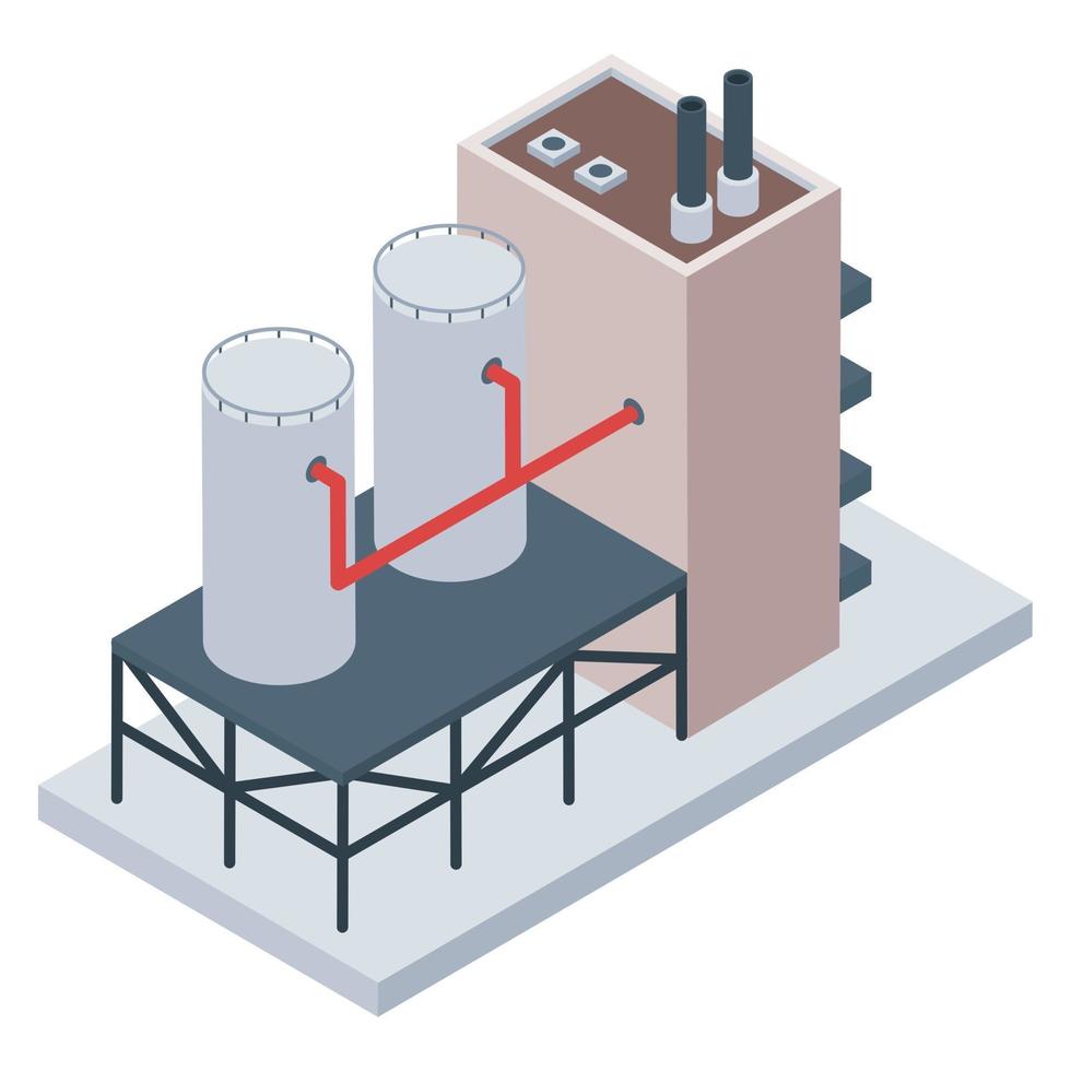 olieraffinaderij-industrie vector