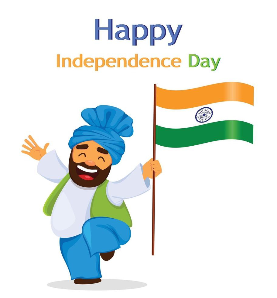 gelukkige onafhankelijkheidsdag india vector