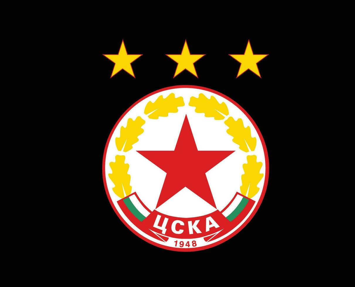 cska Sofia club logo symbool Bulgarije liga Amerikaans voetbal abstract ontwerp vector illustratie met zwart achtergrond