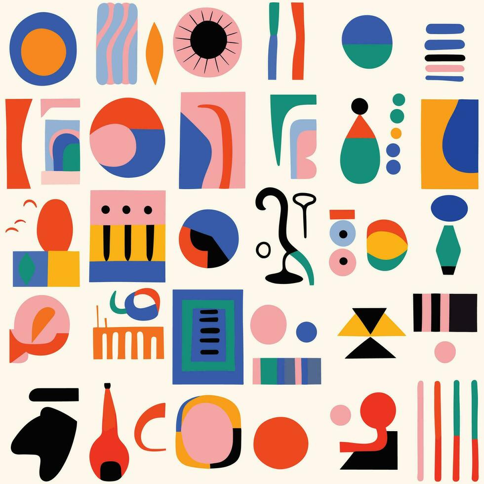 vormen kleur lakens vrij afdrukbaar, in de stijl van Maria heilmann, Petros afshar, symbolisch elementen, don blut, simplistisch vector kunst, letras y figuren, speelgoedkern