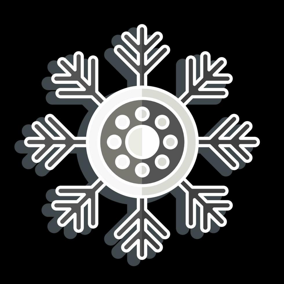 icoon sneeuwmeren. verwant naar Alaska symbool. glanzend stijl. gemakkelijk ontwerp bewerkbaar. gemakkelijk illustratie vector