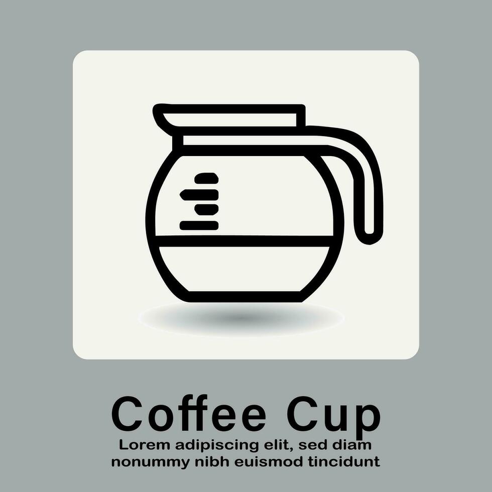 koffie kop icoon, heet koffie kop icoon voor gebruik apps en websites vector illustratie.