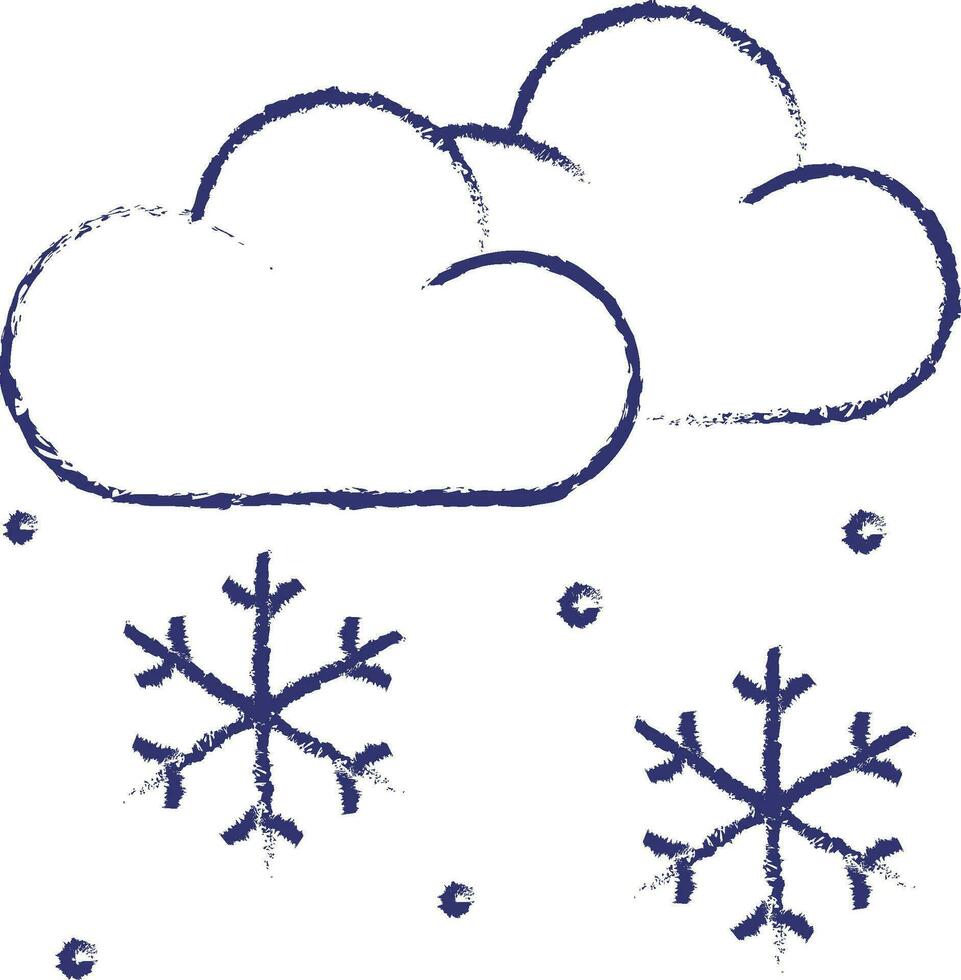 sneeuw wolk hand- getrokken illustratie vector