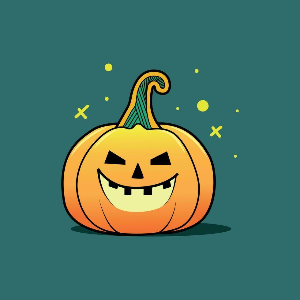vectorillustratie van halloween-pompoen vector