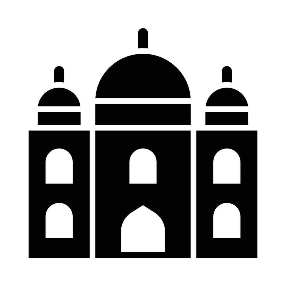 taj mahal vector glyph icoon voor persoonlijk en reclame gebruiken.