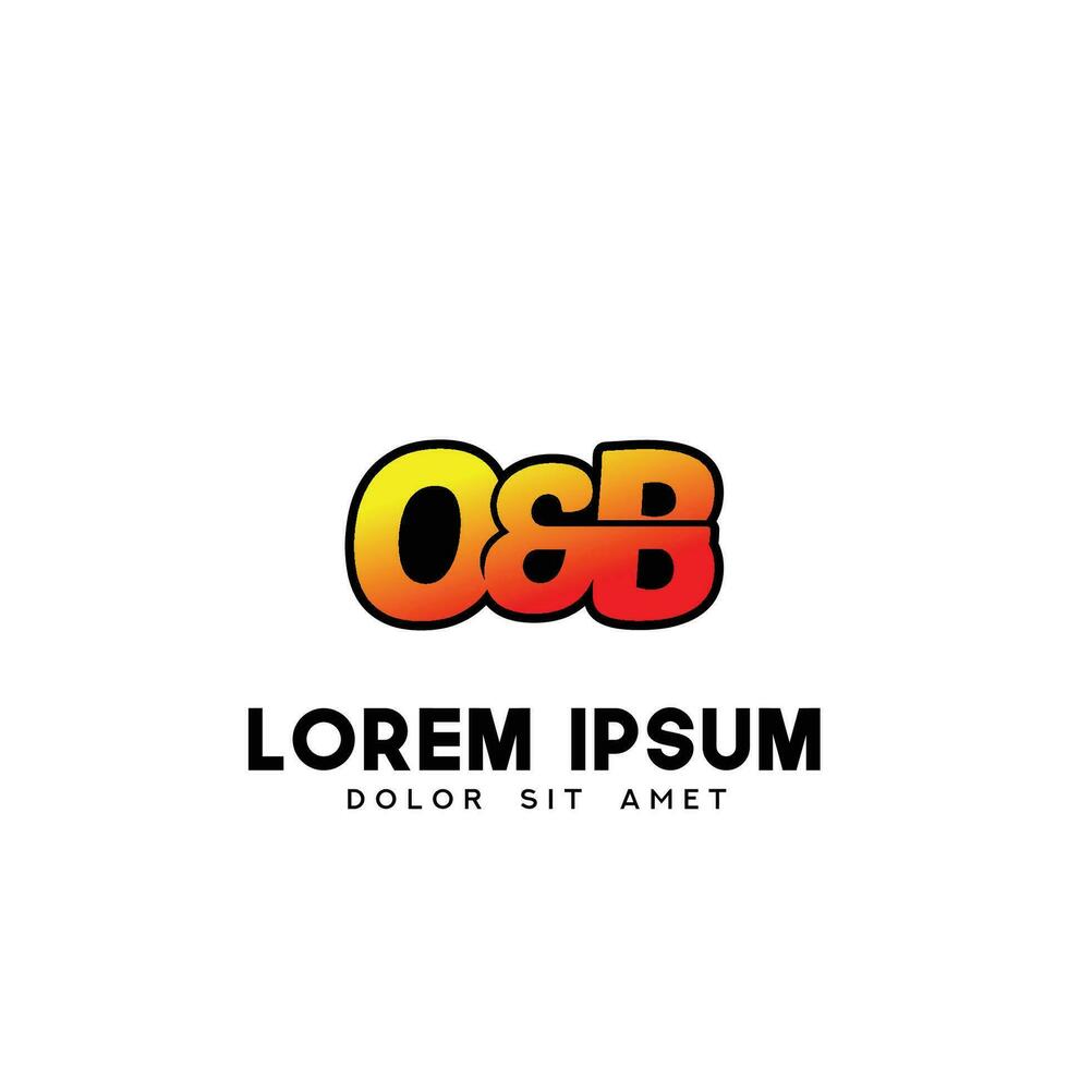 ob eerste logo ontwerp vector