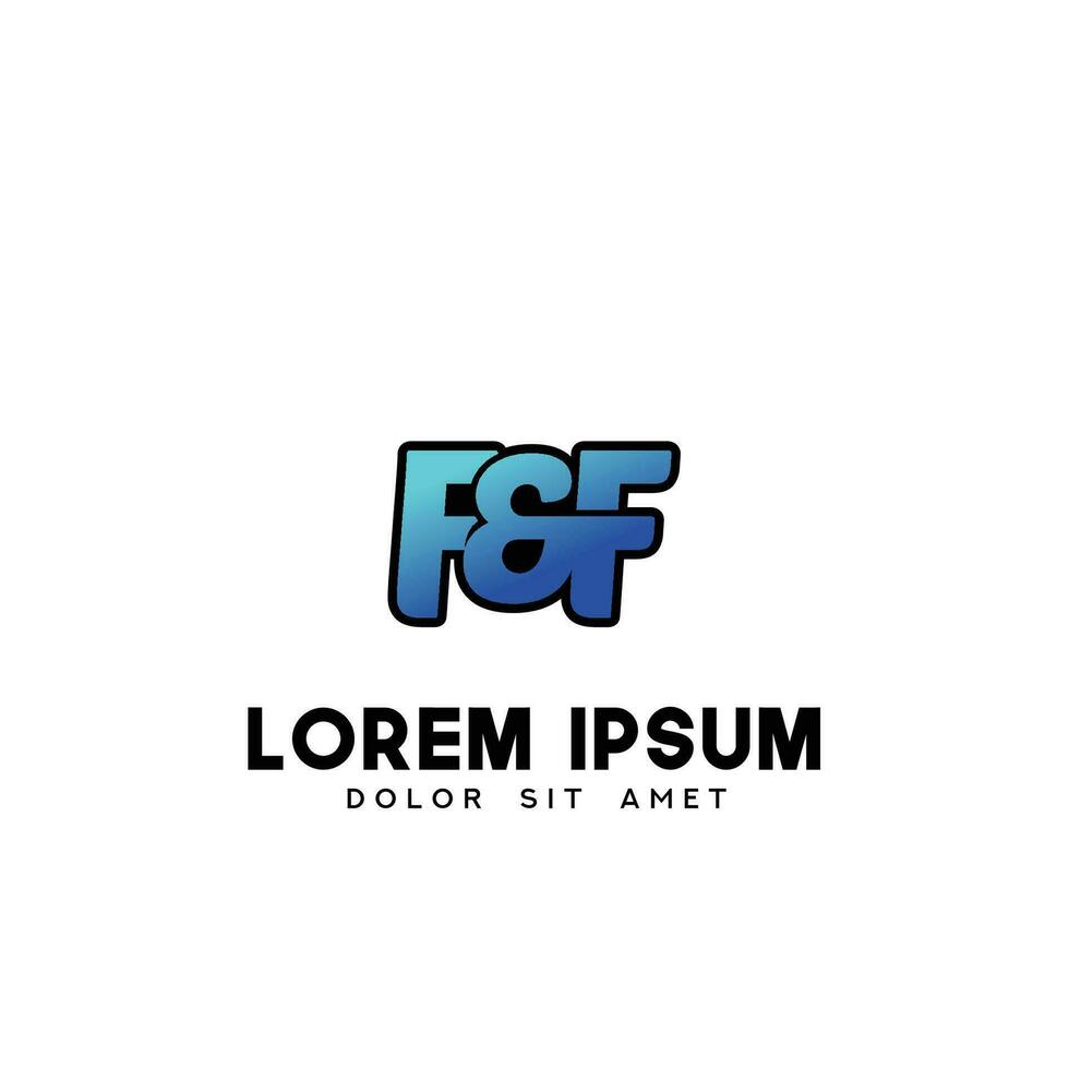 ff eerste logo ontwerp vector