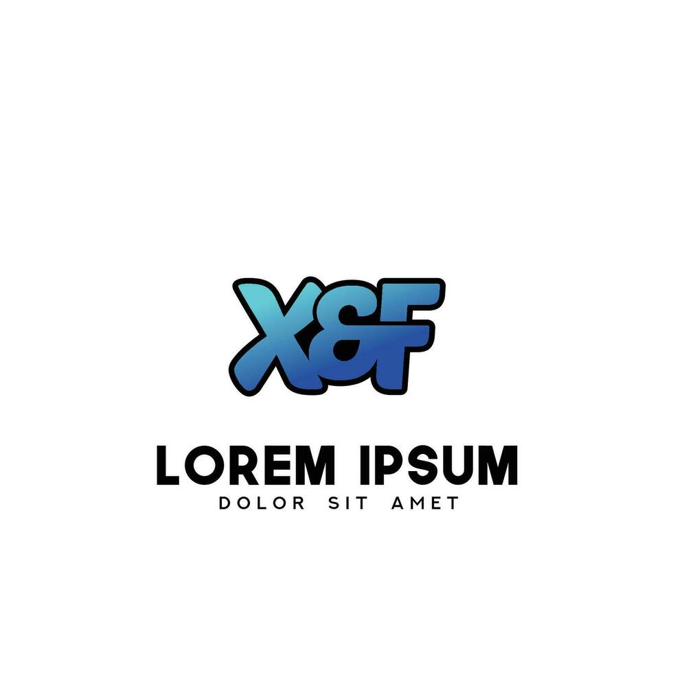 xf eerste logo ontwerp vector