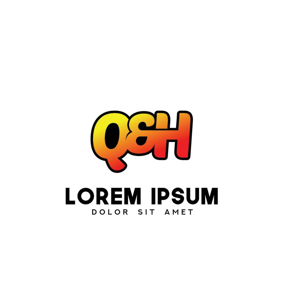 qh eerste logo ontwerp vector