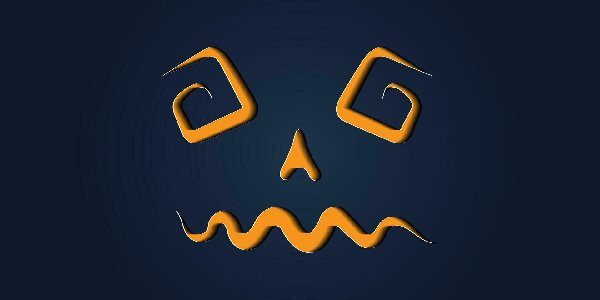 gemakkelijk halloween pompoen uitdrukkingen in papier besnoeiing stijl voor poster of brochure. vector