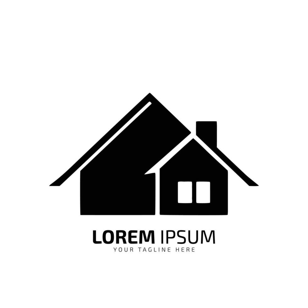 minimaal en abstract logo van huis icoon huis vector geïsoleerd ontwerp
